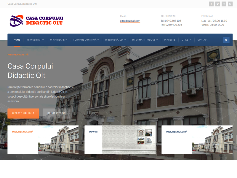 Imagine pentru website-ul unitatii: CASA CORPULUI DIDACTIC OLT