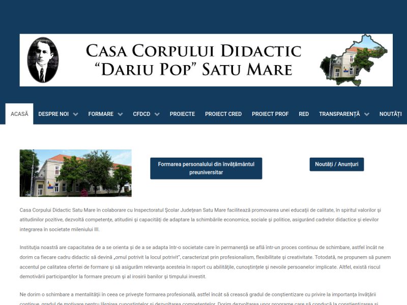Imagine pentru website-ul unitatii: CASA CORPULUI DIDACTIC "DARIU POP" SATU MARE