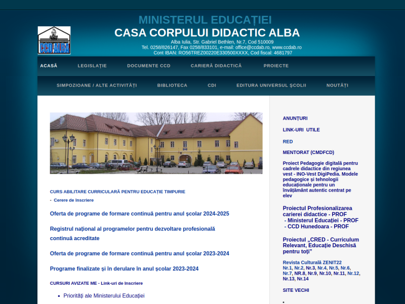 Imagine pentru website-ul unitatii: CASA CORPULUI DIDACTIC ALBA