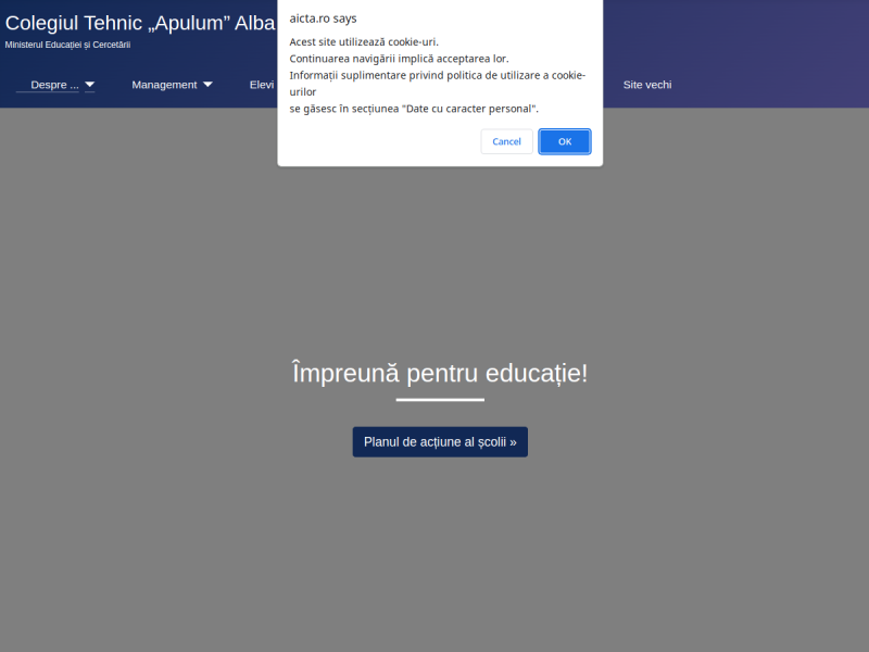 Imagine pentru website-ul unitatii: COLEGIUL TEHNIC "APULUM" ALBA IULIA