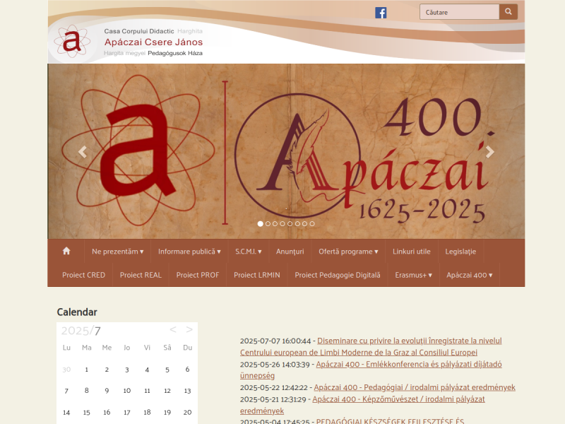 Imagine pentru website-ul unitatii: CASA CORPULUI DIDACTIC "APÁCZAI CSERE JÁNOS" MIERCUREA CIUC