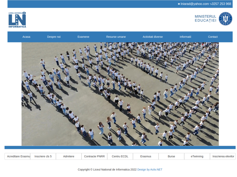 Imagine pentru website-ul unitatii: LICEUL NAŢIONAL DE INFORMATICĂ ARAD