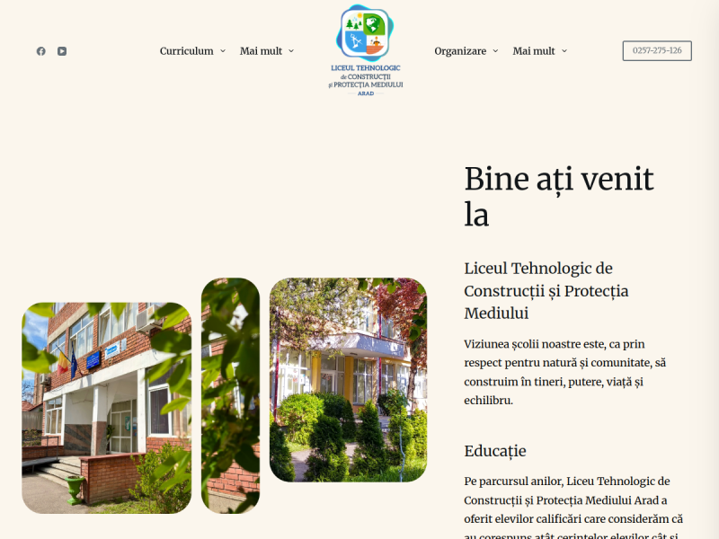Imagine pentru website-ul unitatii: LICEUL TEHNOLOGIC DE CONSTRUCŢII ŞI PROTECŢIA MEDIULUI ARAD