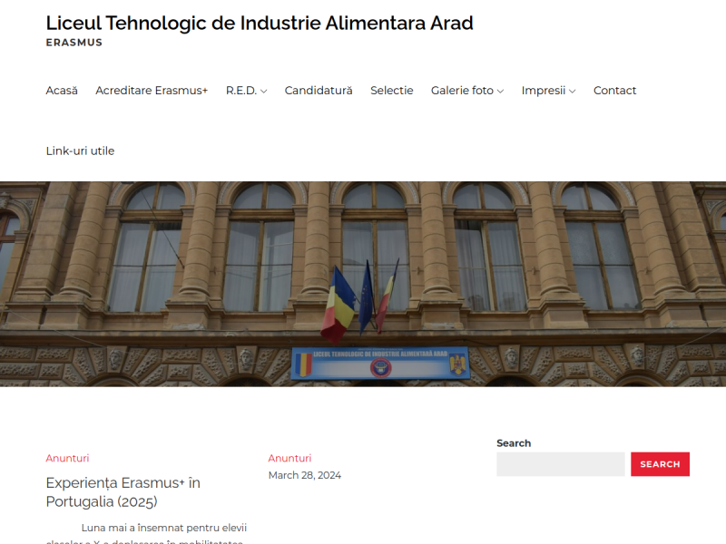 Imagine pentru website-ul unitatii: LICEUL TEHNOLOGIC DE INDUSTRIE ALIMENTARĂ ARAD