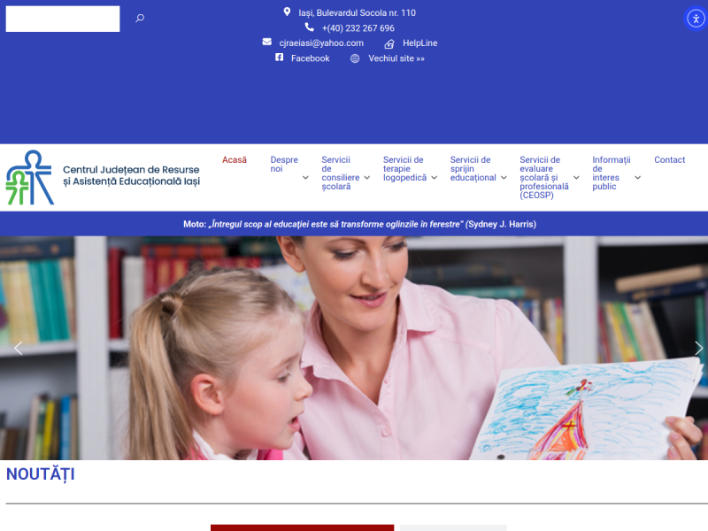 Imagine pentru website-ul unitatii: CENTRUL JUDEȚEAN DE RESURSE ȘI ASISTENȚĂ EDUCAȚIONALĂ IAȘI