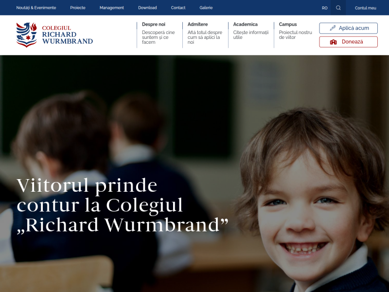 Imagine pentru website-ul unitatii: COLEGIUL "RICHARD WURMBRAND", IAȘI