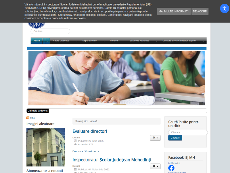 Imagine pentru website-ul unitatii: INSPECTORATUL ȘCOLAR JUDEȚEAN MEHEDINȚI