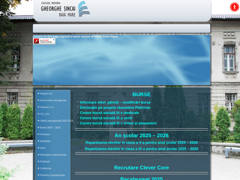 Imagine pentru website-ul unitatii: COLEGIUL NAȚIONAL „GHEORGHE ȘINCAI” BAIA MARE