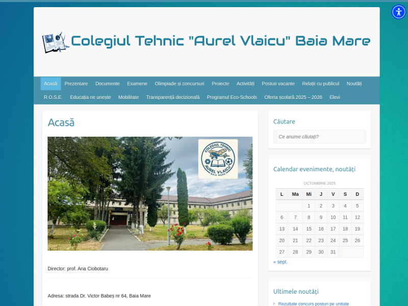 Imagine pentru website-ul unitatii: COLEGIUL TEHNIC „AUREL VLAICU” BAIA MARE