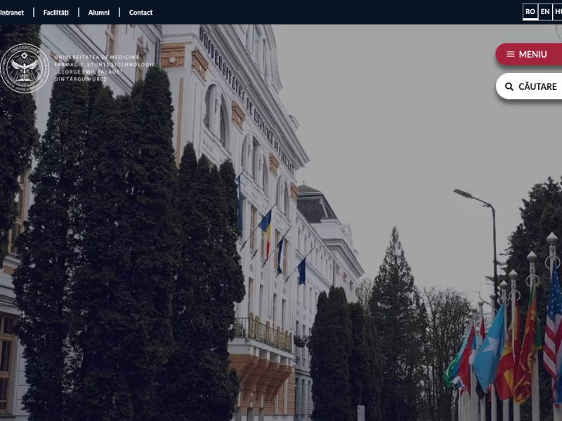 Imagine pentru website-ul unitatii: UNIVERSITATEA DE MEDICINĂ, FARMACIE, ȘTIINȚE ȘI TEHNOLOGIE „GEORGE EMIL PALADE” TÂRGU MUREȘ