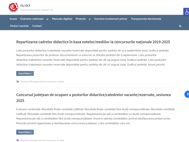 Imagine pentru website-ul unitatii: INSPECTORATUL ȘCOLAR AL JUDEȚULUI OLT
