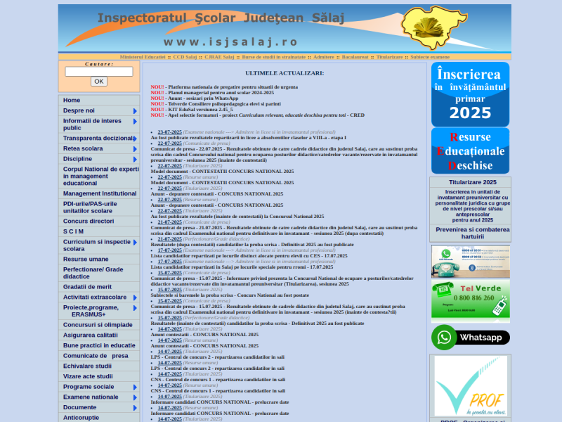 Imagine pentru website-ul unitatii: INSPECTORATUL ȘCOLAR JUDEȚEAN SĂLAJ
