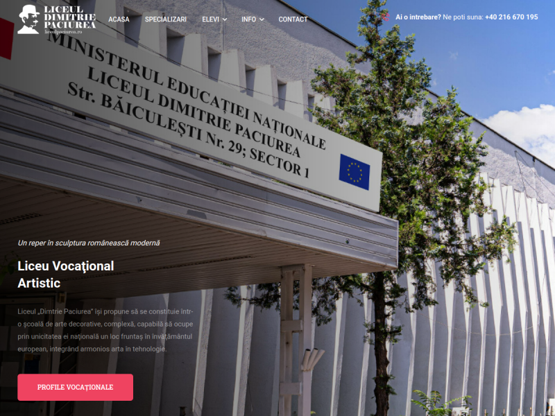 Imagine pentru website-ul unitatii: Liceul "Dimitrie Paciurea"