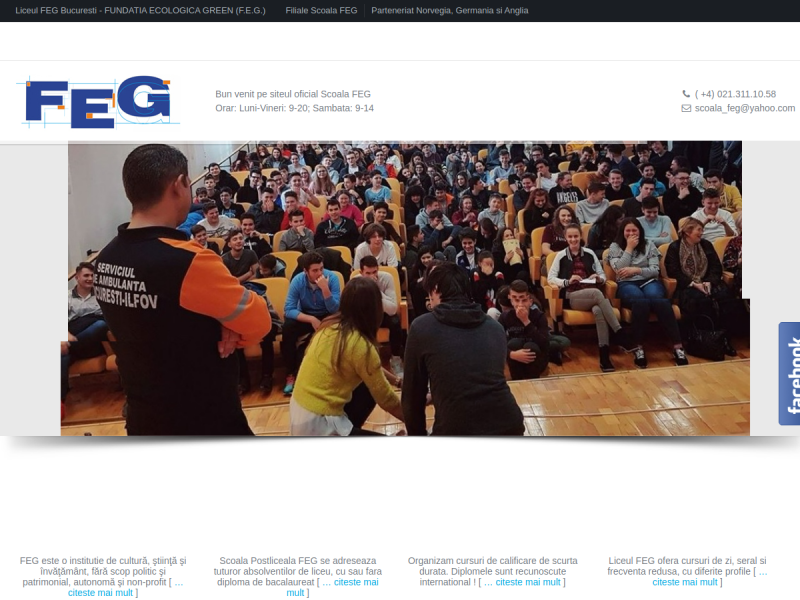 Imagine pentru website-ul unitatii: LICEUL FEG