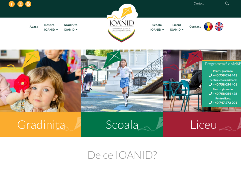 Imagine pentru website-ul unitatii: Liceul Internațional IOANID