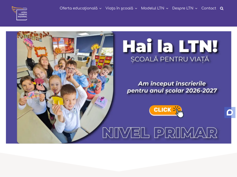 Imagine pentru website-ul unitatii: LICEUL TEORETIC NAȚIONAL