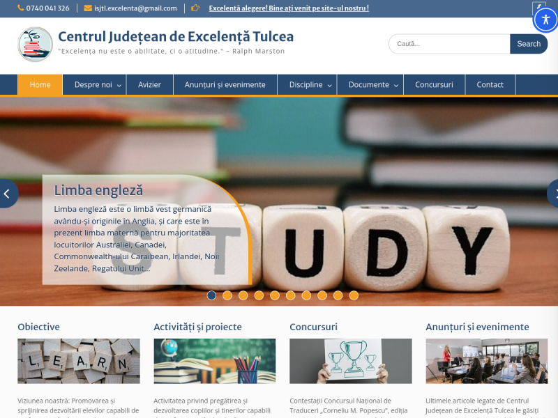 Imagine pentru website-ul unitatii: CENTRUL JUDEȚEAN DE EXCELENȚĂ TULCEA