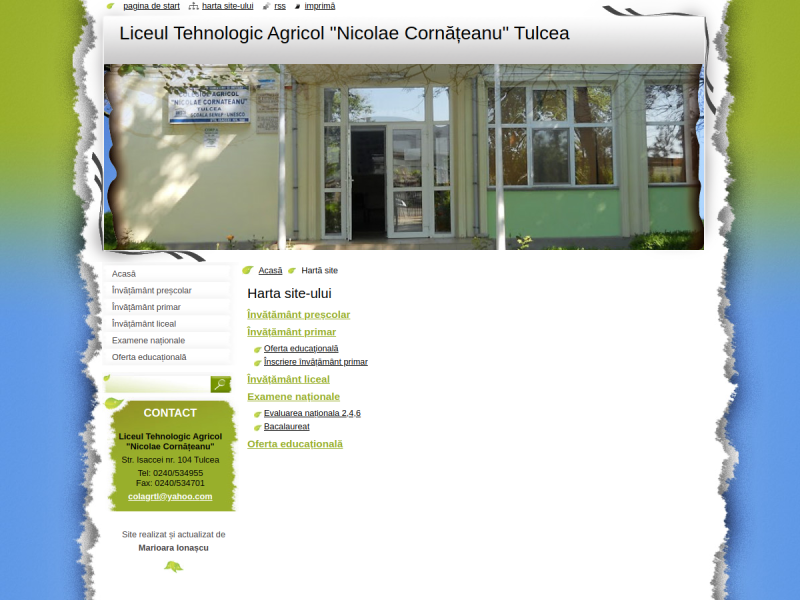 Imagine pentru website-ul unitatii: LICEUL TEHNOLOGIC AGRICOL "NICOLAE CORNĂȚEANU" TULCEA