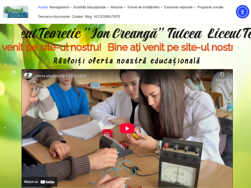 Imagine pentru website-ul unitatii: LICEUL TEORETIC "ION CREANGĂ" TULCEA