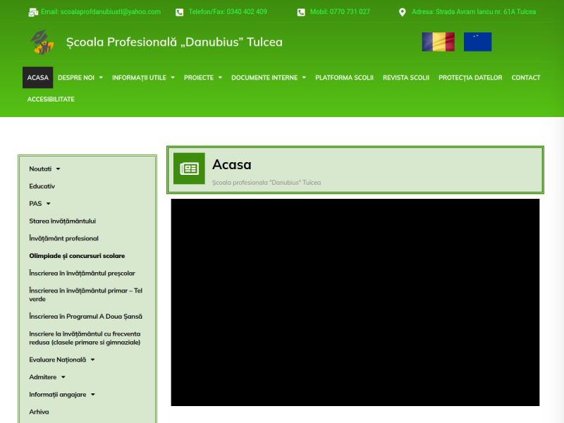 Imagine pentru website-ul unitatii: ȘCOALA PROFESIONALĂ "DANUBIUS" TULCEA