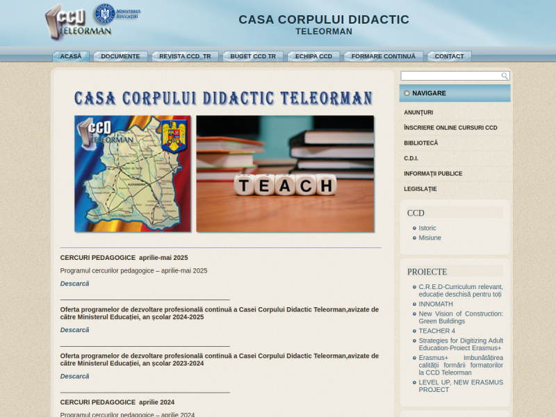 Imagine pentru website-ul unitatii: CASA CORPULUI DIDACTIC TELEORMAN