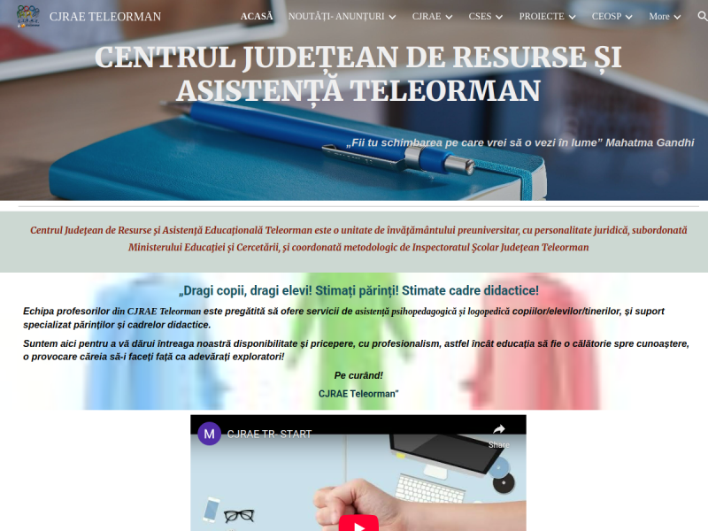 Imagine pentru website-ul unitatii: CENTRUL JUDEȚEAN DE RESURSE ȘI ASISTENȚĂ EDUCAȚIONALĂ TELEORMAN