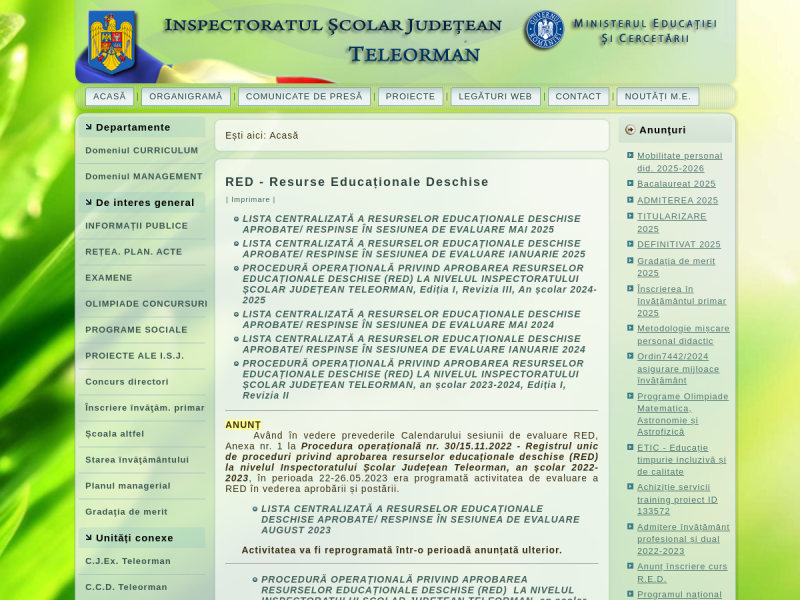 Imagine pentru website-ul unitatii: INSPECTORATUL ȘCOLAR JUDEȚEAN TELEORMAN