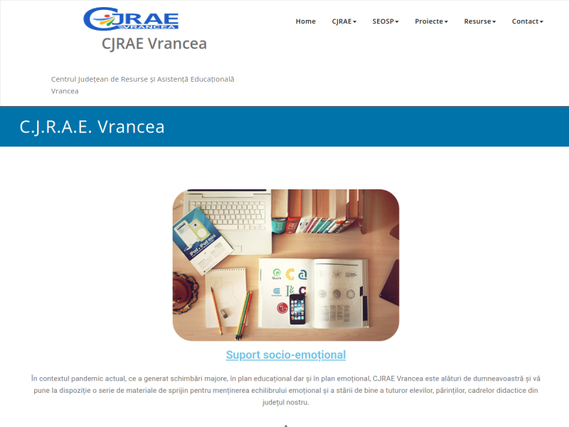 Imagine pentru website-ul unitatii: CENTRUL JUDEȚEAN DE RESURSE ȘI ASISTENȚĂ EDUCAȚIONALĂ VRANCEA