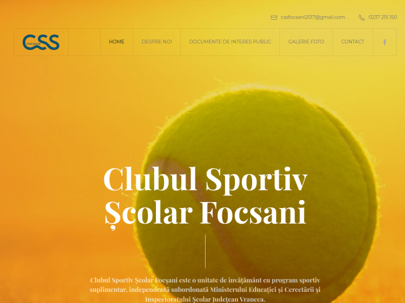 Imagine pentru website-ul unitatii: CLUBUL SPORTIV ȘCOLAR FOCȘANI