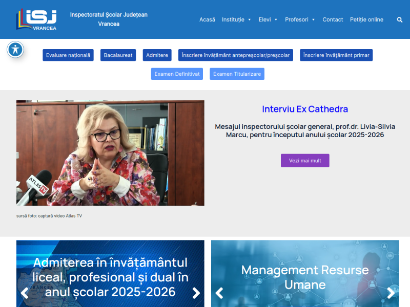 Imagine pentru website-ul unitatii: INSPECTORATUL ȘCOLAR JUDEȚEAN VRANCEA
