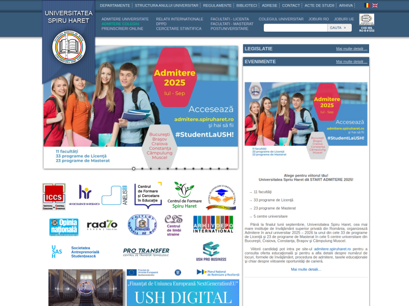 Imagine pentru website-ul unitatii: Universitatea Spiru Haret