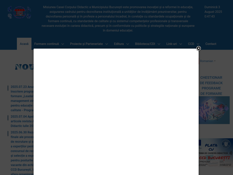 Imagine pentru website-ul unitatii: Casa Corpului Didactic București