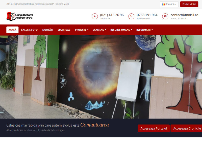 Imagine pentru website-ul unitatii: Colegiul Naţional „Grigore Moisil”