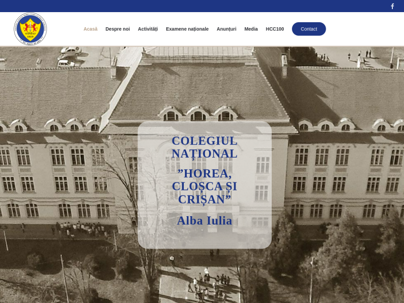 Imagine pentru website-ul unitatii: COLEGIUL NAȚIONAL "HOREA, CLOȘCA ȘI CRIȘAN" ALBA IULIA