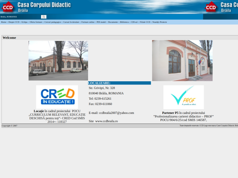 Imagine pentru website-ul unitatii: CASA CORPULUI DIDACTIC BRĂILA