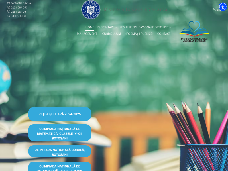 Imagine pentru website-ul unitatii: INSPECTORATUL ŞCOLAR JUDEŢEAN BOTOŞANI