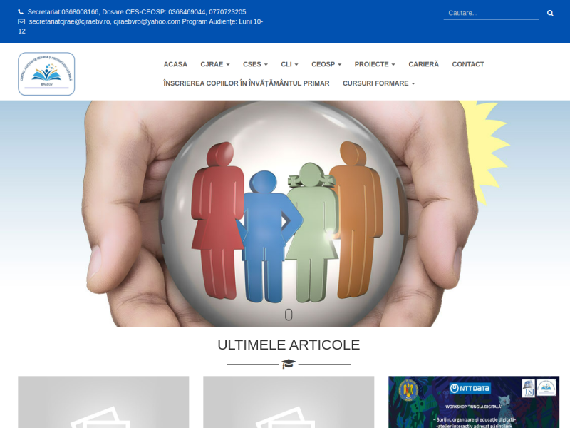 Imagine pentru website-ul unitatii: Centrul Județean de Resurse și Asistență Educațională Brașov