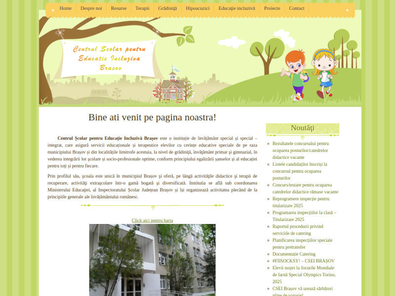 Imagine pentru website-ul unitatii: Centrul Școlar pentru Educație Incluzivă Brașov