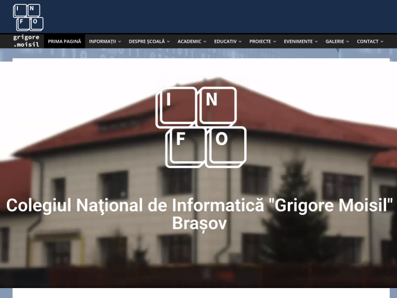 Imagine pentru website-ul unitatii: Colegiul Național de Informatică "Gr. Moisil" Brașov