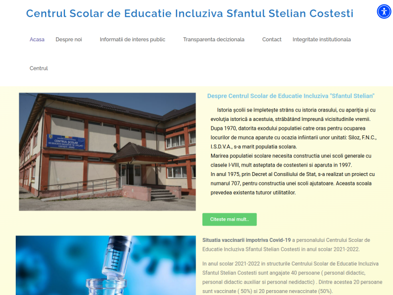 Imagine pentru website-ul unitatii: CENTRUL ȘCOLAR DE EDUCAȚIE INCLUZIVĂ "SFÂNTUL STELIAN" COSTEȘTI