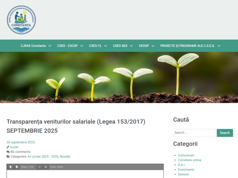 Imagine pentru website-ul unitatii: CENTRUL JUDEŢEAN DE RESURSE ŞI ASISTENŢĂ EDUCAŢIONALĂ CONSTANŢA