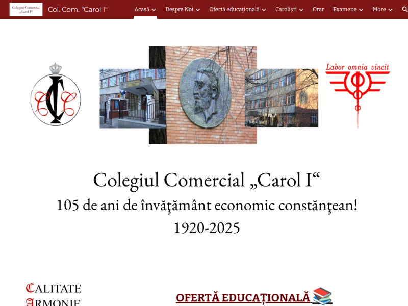 Imagine pentru website-ul unitatii: COLEGIUL COMERCIAL ’CAROL I’ CONSTANŢA