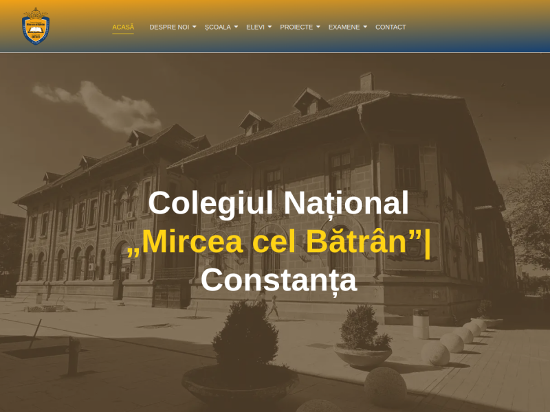 Imagine pentru website-ul unitatii: COLEGIUL NAŢIONAL ’MIRCEA CEL BĂTRÂN’ CONSTANŢA
