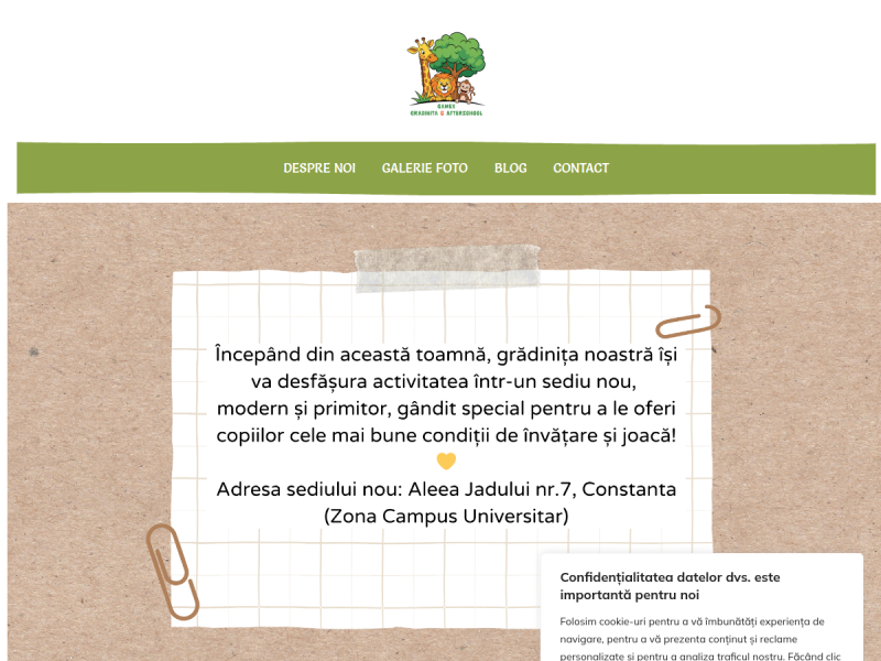 Imagine pentru website-ul unitatii: GRĂDINIŢA ’GAMEX’ CONSTANŢA