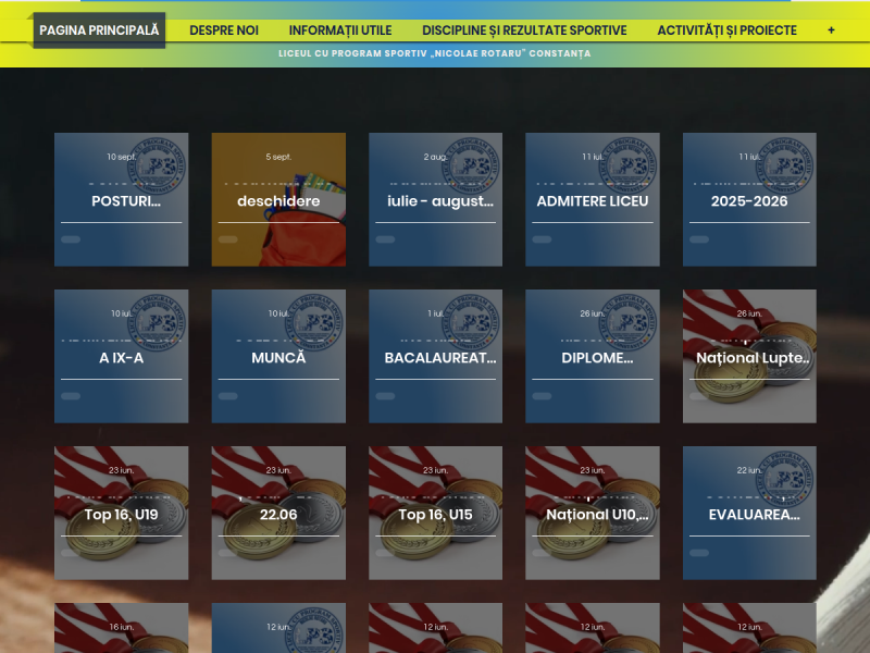 Imagine pentru website-ul unitatii: LICEUL CU PROGRAM SPORTIV ’NICOLAE ROTARU’ CONSTANŢA