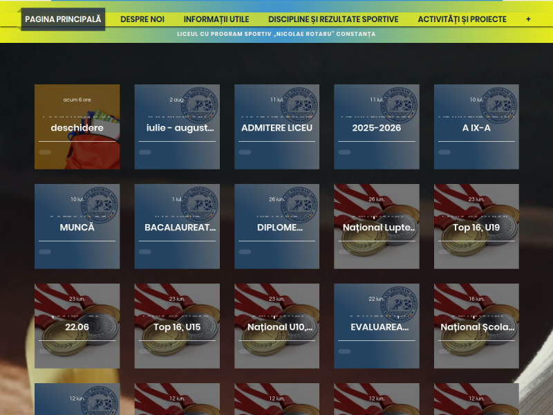Imagine pentru website-ul unitatii: LICEUL CU PROGRAM SPORTIV ’NICOLAE ROTARU’ CONSTANŢA