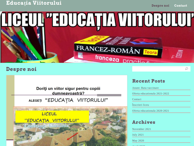 Imagine pentru website-ul unitatii: LICEUL ’EDUCAȚIA VIITORULUI’ CONSTANȚA