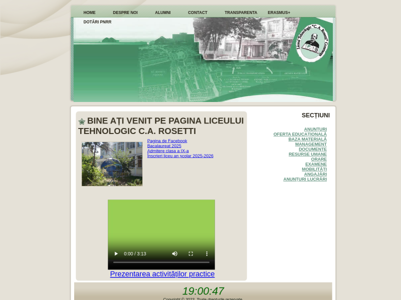 Imagine pentru website-ul unitatii: LICEUL TEHNOLOGIC ’C.A.ROSETTI’ CONSTANŢA