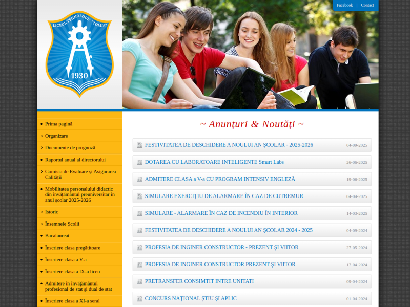 Imagine pentru website-ul unitatii: LICEUL TEHNOLOGIC ’TOMIS’ CONSTANŢA
