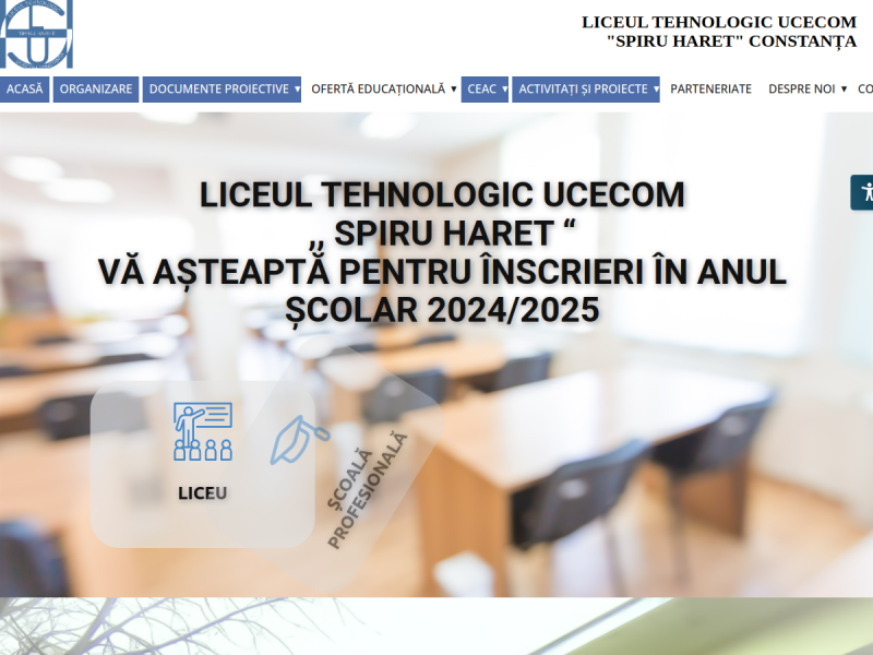 Imagine pentru website-ul unitatii: LICEUL TEHNOLOGIC UCECOM ’SPIRU HARET’ CONSTANŢA